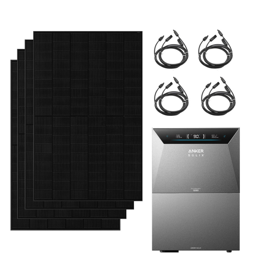 Anker SOLIX Solarbank 4 E5000 Pro in Schwarz mit 2000W bifazialen Solarmodulen und 1 BP5000 Erweiterungsakku - Bild 2