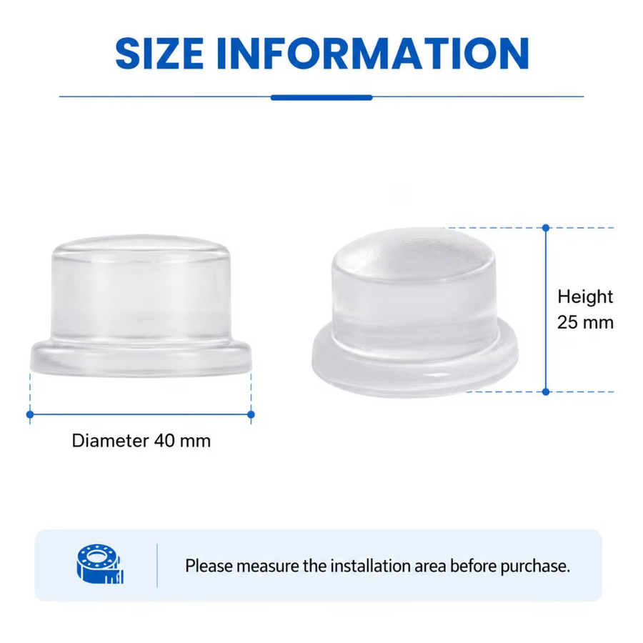 TFAAI Transparente Silikon-Türstopper als selbstklebender Anti-Kollisions-Wandschutz und Gummipuffer für Türgriffe und Schränke - Bild 2