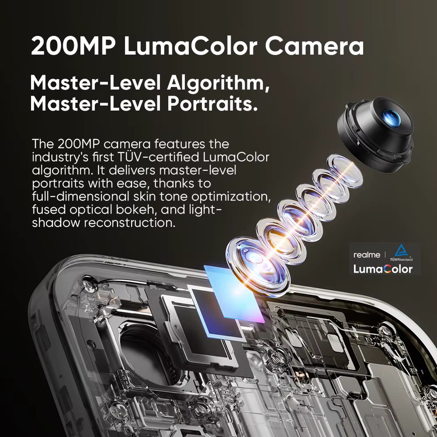 realme 16 Pro 5G Smartphone Grau mit 200-MP-LumaColor-Kamera, 6500-nit-AMOLED-Display, 6500-mAh-Akku und NFC - Bild 4