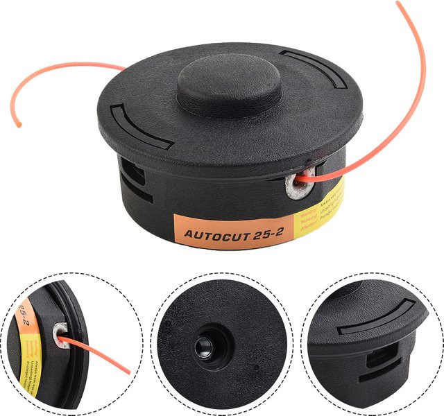 Autocut 25-2 Bump Head Trimmerkopf für Stihl Rasenmäher und Trimmer, kompatibel mit FS44, FS55, FS80, FS90, FS100, FS110, FS130, FS250, Farbe: Schwarz - Bild 1