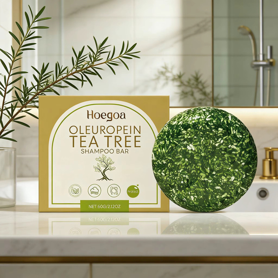 HOEGOA Teebaumöl-Shampoo, 60 g, für Schuppen und strapaziertes Haar - Bild 2