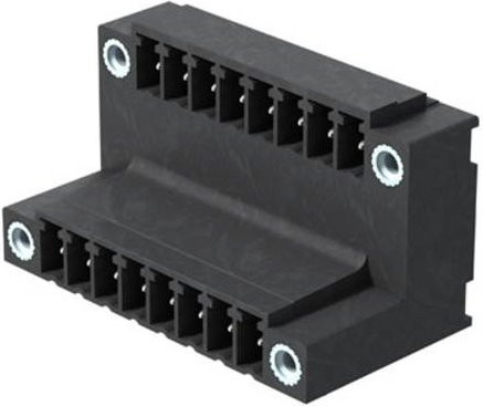 Weidmüller Stiftgehäuse-Platine BC/SC Schwarz, 12 Polzahl, Rastermaß: 3.81 mm, 50 Stück - Bild 1
