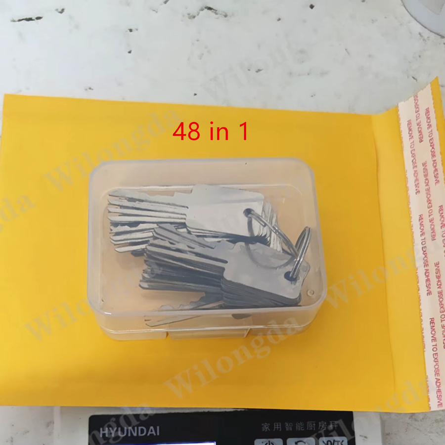 Wilongda 48-in-1 Universal-Hauptschlüsselsatz für professionelle Schlosser zur Vorhängeschloss-Reparatur in Silber - Bild 2