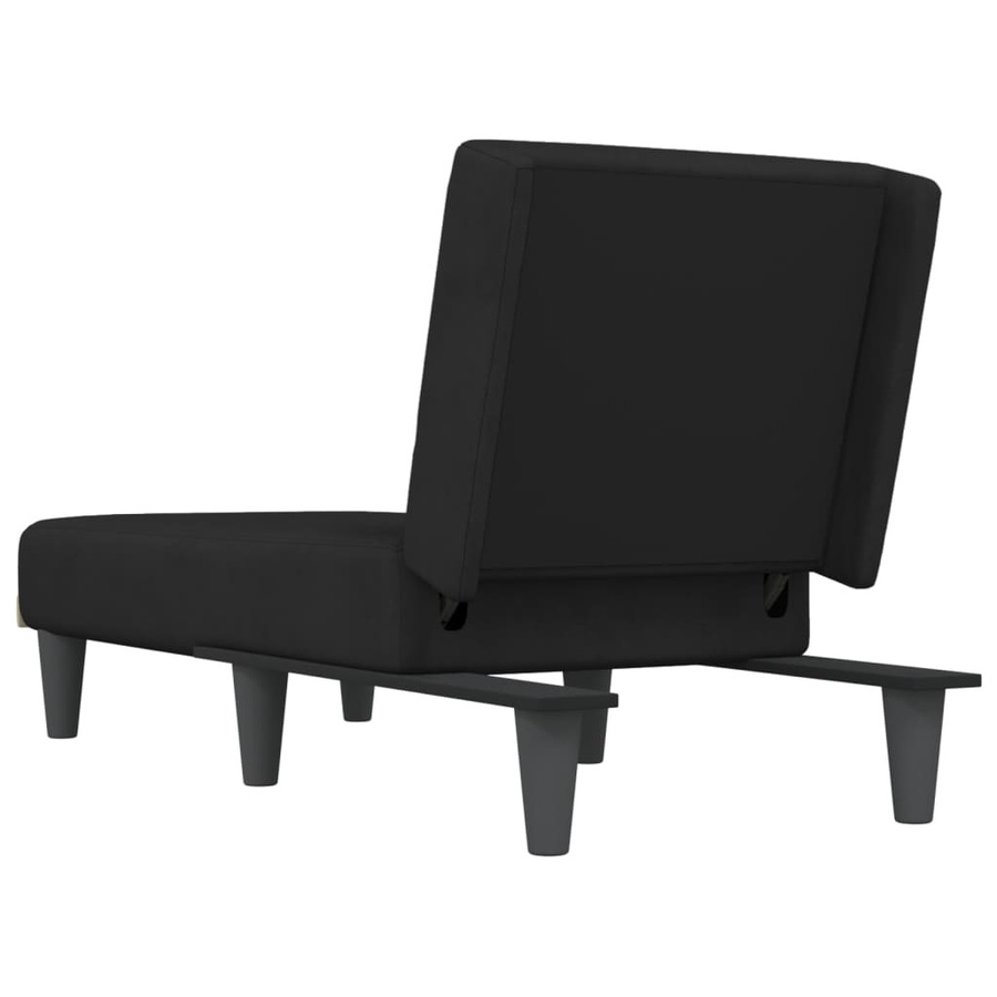 vidaXL Chaiselongue Modell 8 in Schwarz mit Samtbezug, B/T/H: 140 x 70 x 110 cm - Bild 5