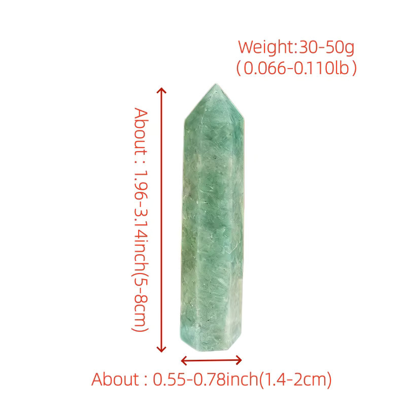 RYCRYSTAL Amazonit Kristallspitze in Grün als Heilobelisk und Pyramide zur Heimdekoration - Bild 2