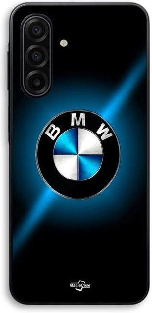 Maniacase Schutzhülle für Samsung Galaxy A17 mit BMW Logo in Schwarz und Blau glänzend - Bild 1