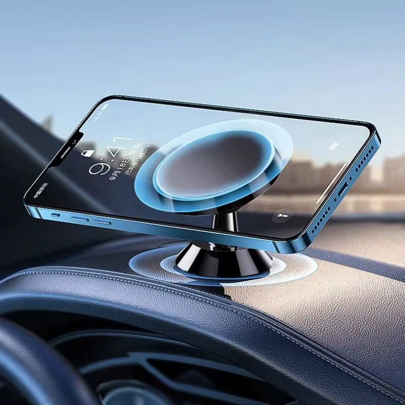 Magnetischer Auto-Handyhalter mit GPS-Unterstützung in Schwarz und Gold für iPhone, Samsung, Xiaomi und Huawei - Bild 3