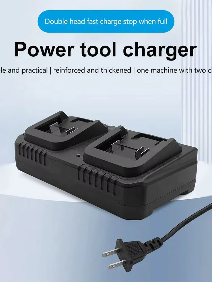 Makita Dual Slot Li-Ion Akku Schnellladegerät für 18V und 21V Elektrowerkzeuge, kompatibel mit BL1415, BL1815, BL1830, BL1850, Farbe: Schwarz - Bild 5