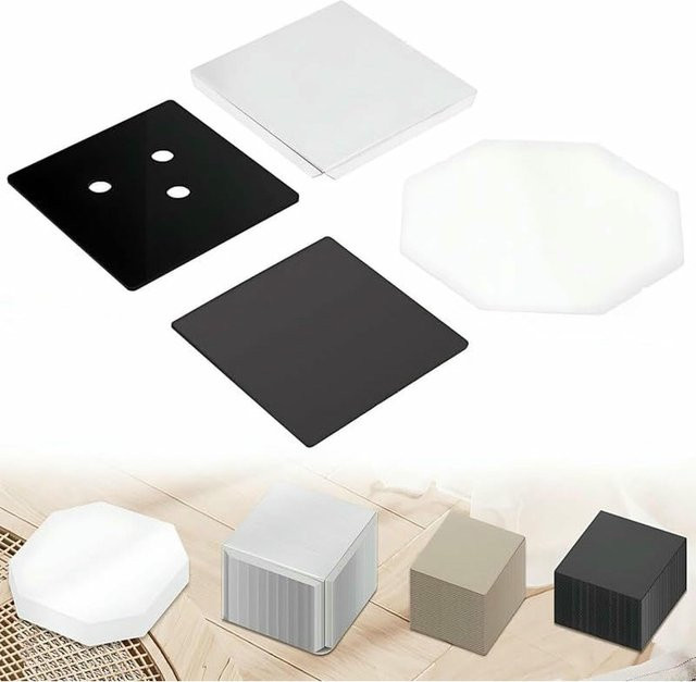 100 Stück DIY Foto-Kühlschrankmagneten quadratisch aus Acryl und Karton, Maße: 50 x 50 mm, 53 x 80 mm und 65 x 90 mm - Bild 1