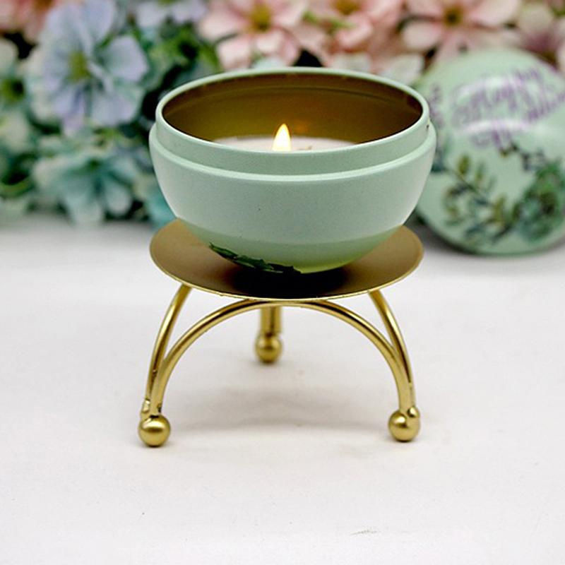 Love Home Garden Kerzenhalter aus Metall in Schwarz und Gold, runder Teelichtständer für Hochzeit und Heimdekoration - Bild 2