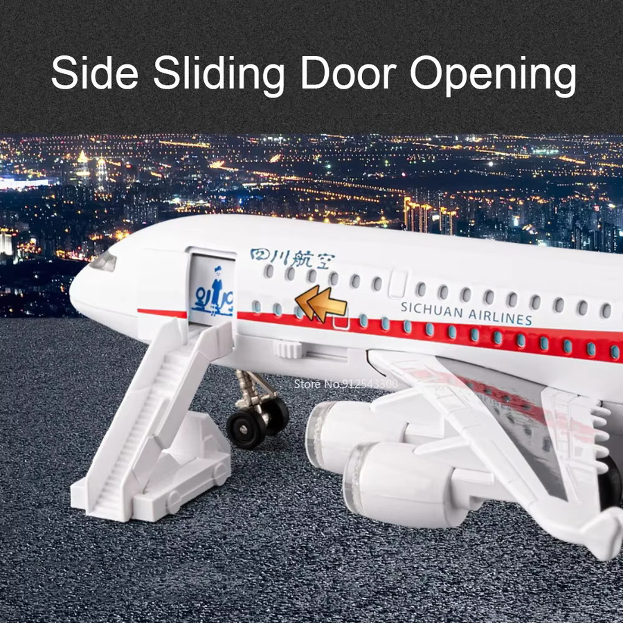 DUFFDUN China Eastern A380 Flugzeugmodell, 1:32, mit Musik und Licht, weiß - Bild 3
