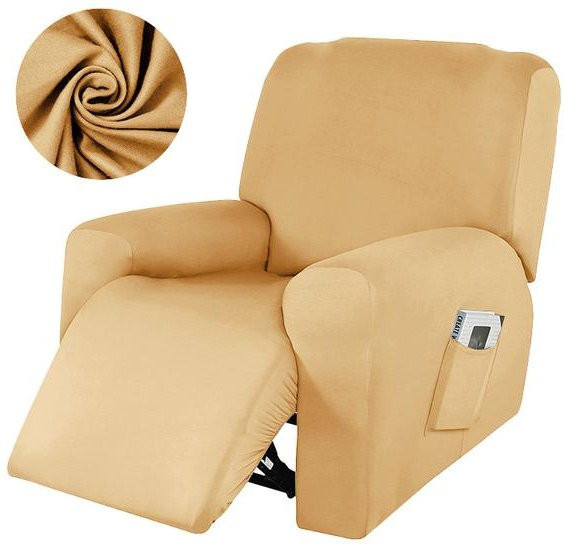 Lellen Wasserdichter und rutschfester Liegesofabezug für 1 Sitz, elastischer Recliner-Bezug in Beige - Bild 1
