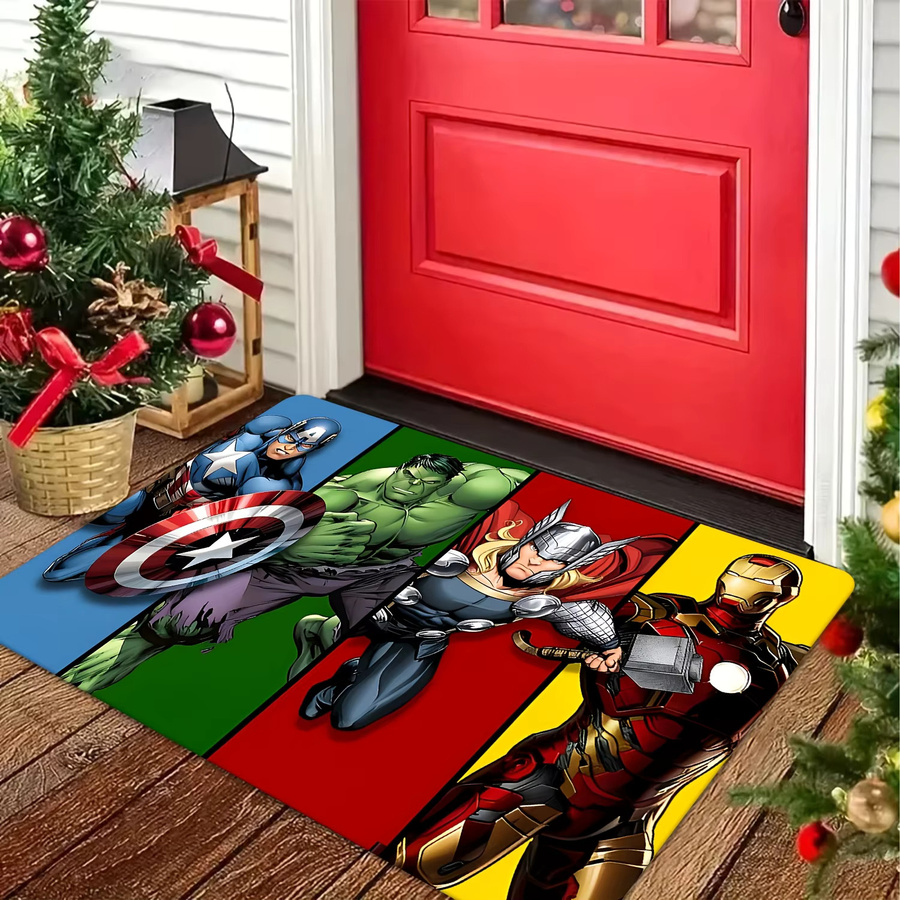 Beast Kingdom Marvel Teppich mit Hulk-Thor Cartoon-Print, Rechteckig, Multicolour, Breite: 80 cm, Tiefe: 50 cm, Höhe: 1 cm - Bild 4