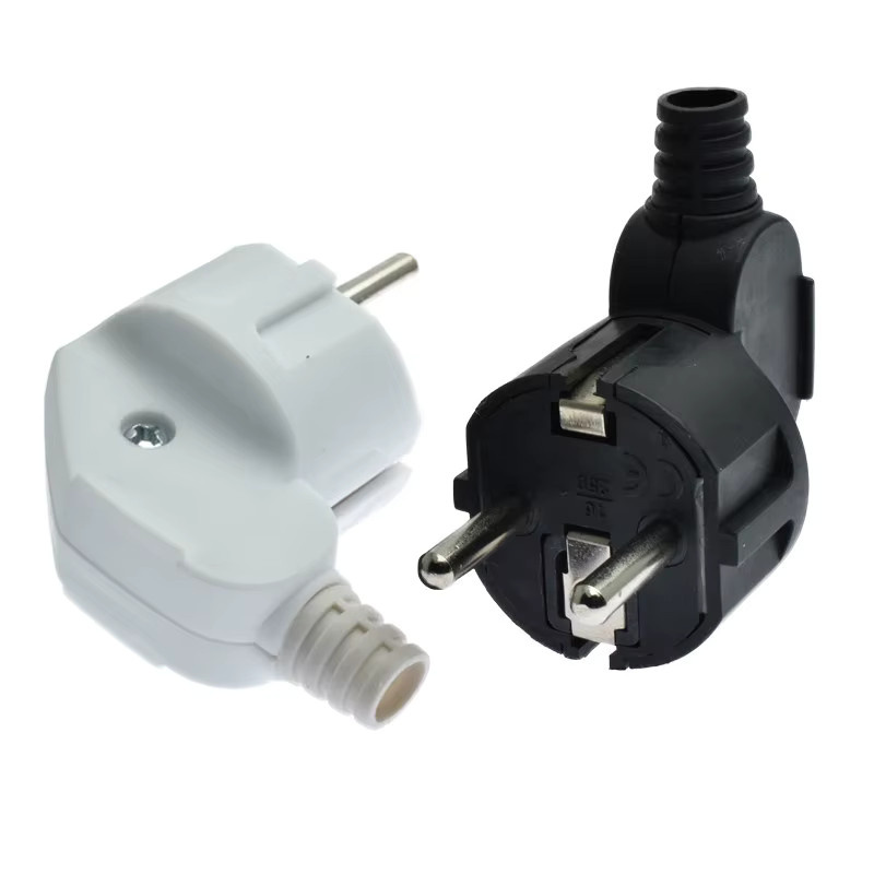 VORTNGLE EU Stecker Ersatz Adapter 250V 16A in Weiß mit 4,8mm Pin zur Montage für Netzkabel und Stromverlängerungen - Bild 2