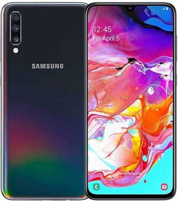 Samsung Galaxy A70 A705F Refurbished Smartphone Schwarz mit 128GB Speicher und 6GB RAM Dual-SIM Android 4G/LTE - Bild 1