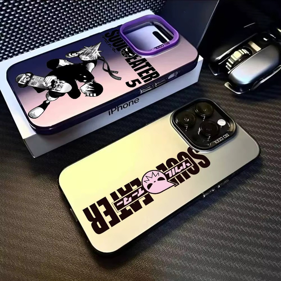 Coole Fishion S-Soul Eater Handyhülle für iPhone 11 bis 17 Pro Max Multicolor Matte Laser Metallic Aurora - Bild 4