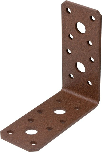 GAH Alberts Winkelverbinder aus Stahl in Rostbraun, Duplexbeschichtet, B/T/H: 90 x 90 x 40 mm - Bild 1
