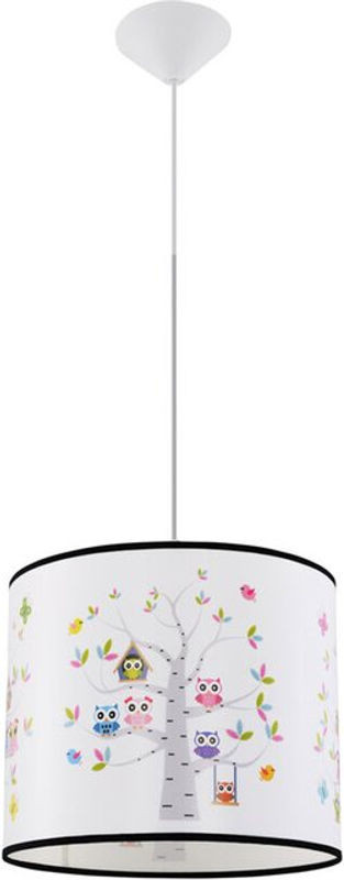 Sollux Pendelleuchte Sowy aus Kunststoff mit E27 Fassung in Bunt, Durchmesser: 40 cm - Bild 1