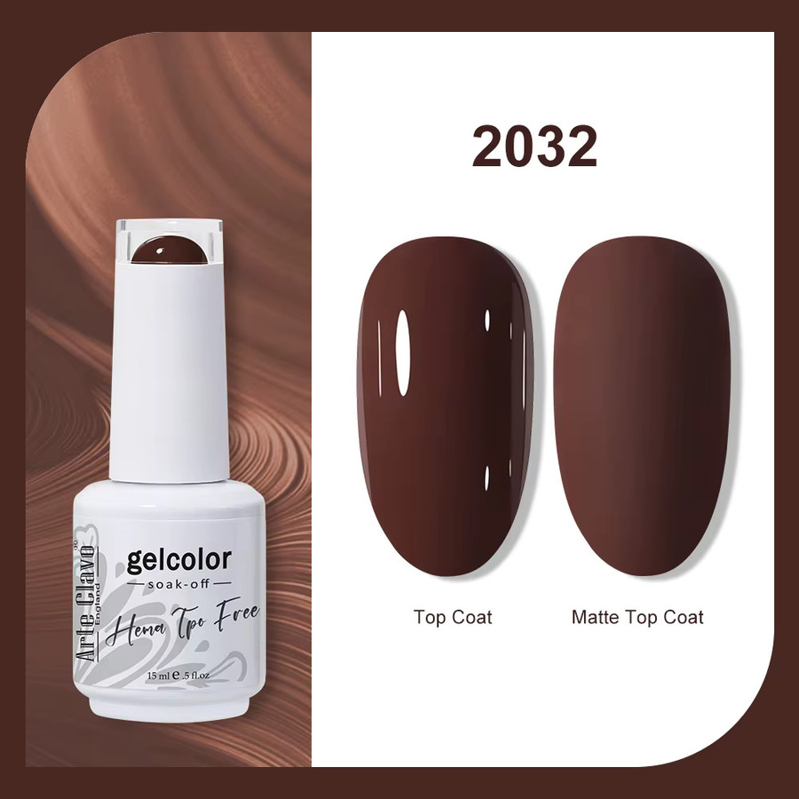 Arte Clavo Coffee Brown Series Gel-Nagellack, 15 ml, Glänzend - Bild 4