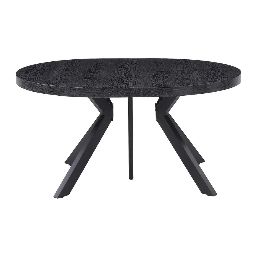Vente-unique Esstisch Komoni Modern in Schwarz aus MDF und Stahl, ausziehbar - Bild 2