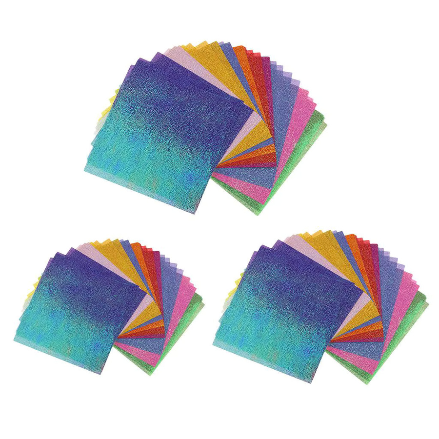 50 Stück glitzernde Origami-Bastelpapiere in Multicolour für DIY-Projekte und Party-Dekoration - Bild 3