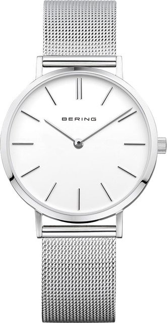 Bering Damenuhr, Quarz, Edelstahl, 34 mm, Weiß, 3 ATM - Bild 1