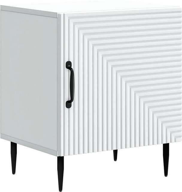 vidaXL Nachttisch in Weiß aus Holzwerkstoff, modern, B/T/H: 43 x 34,5 x 50 cm - Bild 1