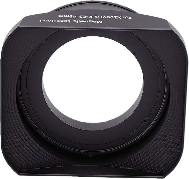Magnetische quadratische Metall-Gegenlichtblende aus Aluminiumlegierung für Fujifilm X100VI X E5 X100V in Schwarz, 39mm - Bild 1