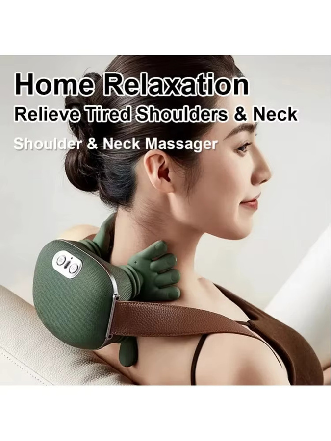 NUOYING Elektrisches Knetmassage-Kissen, Green, Unisex - Bild 5