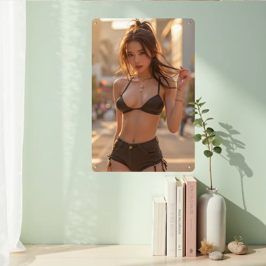 HELLOYOUNG Retro Metallschild Vintage Wanddekoration Mehrfarbig B: 30,0 cm, H: 20,0 cm, T: 20,0 cm - Bild 4