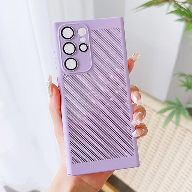 Ultra dünne Wärmeableitende Handyhülle für Samsung Galaxy S24 Ultra S23 S22 Plus S21 FE S20 A54 A53 A52 A32 und Note 20 in Purple - Bild 1