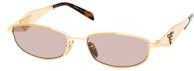Prada PR D51S Sonnenbrille, Vollrand, Oval, Metall, Gold, Braun, Damen - Bild 1