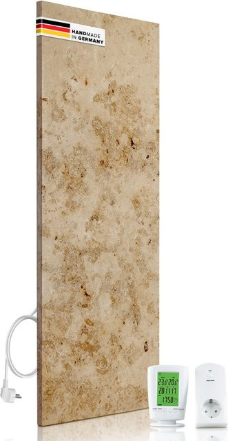 Marwona Marmor Infrarotheizung 800 Watt mit Digitalthermostat und Bluetooth in Beige - Bild 1
