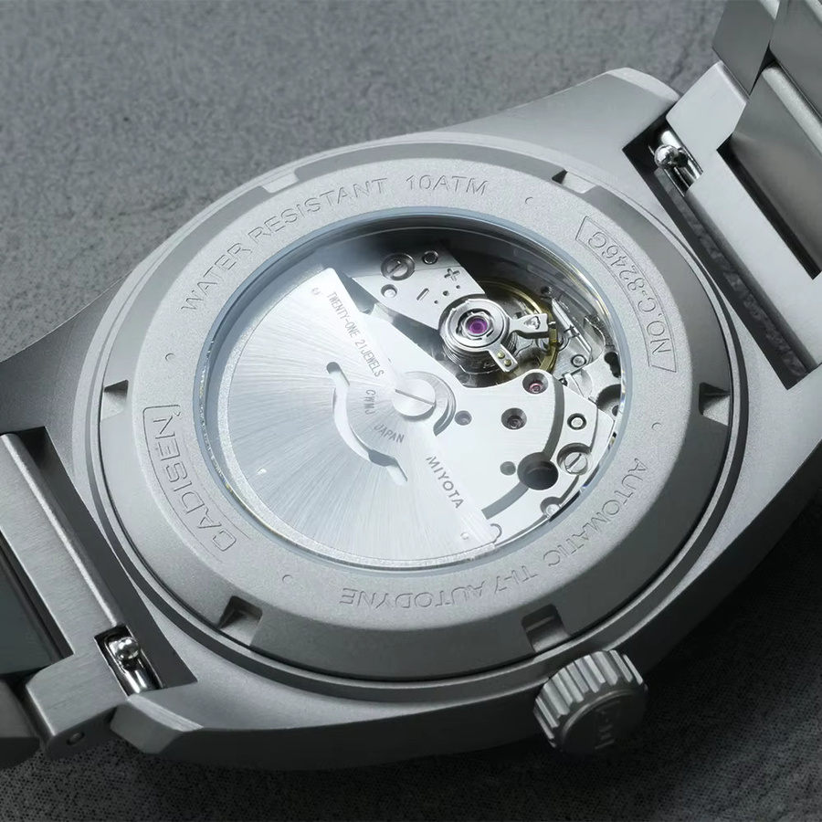 CADISEN Armbanduhr, Automatik, Titanstahl, Edelstahl, grau, Herren - Bild 2