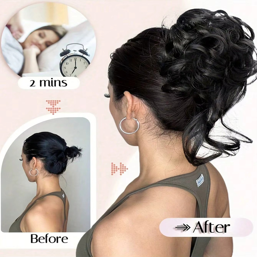 EZ&AS Haarverlängerung Chignon, Hellbraun, Damen - Bild 2