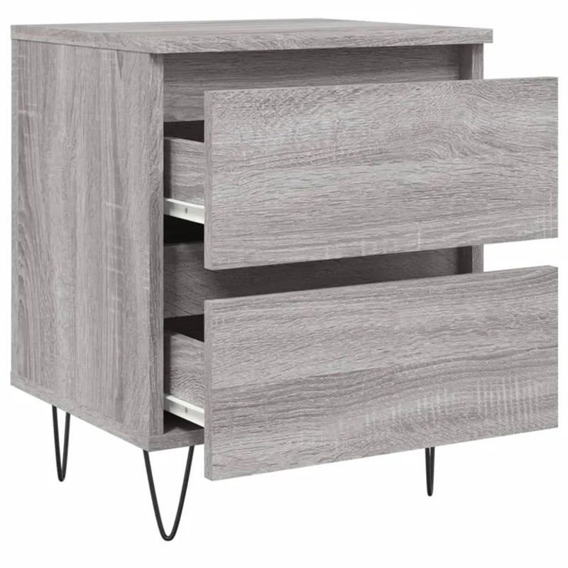 Vidaxl Nachttische im 2er-Set in Grau im Industrial-Design, B/T/H: 40 x 35 x 50 cm - Bild 5