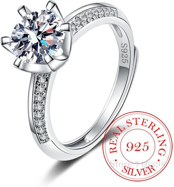 Ring 925 Silber, Zirkonia, Perle, Damen - Bild 1