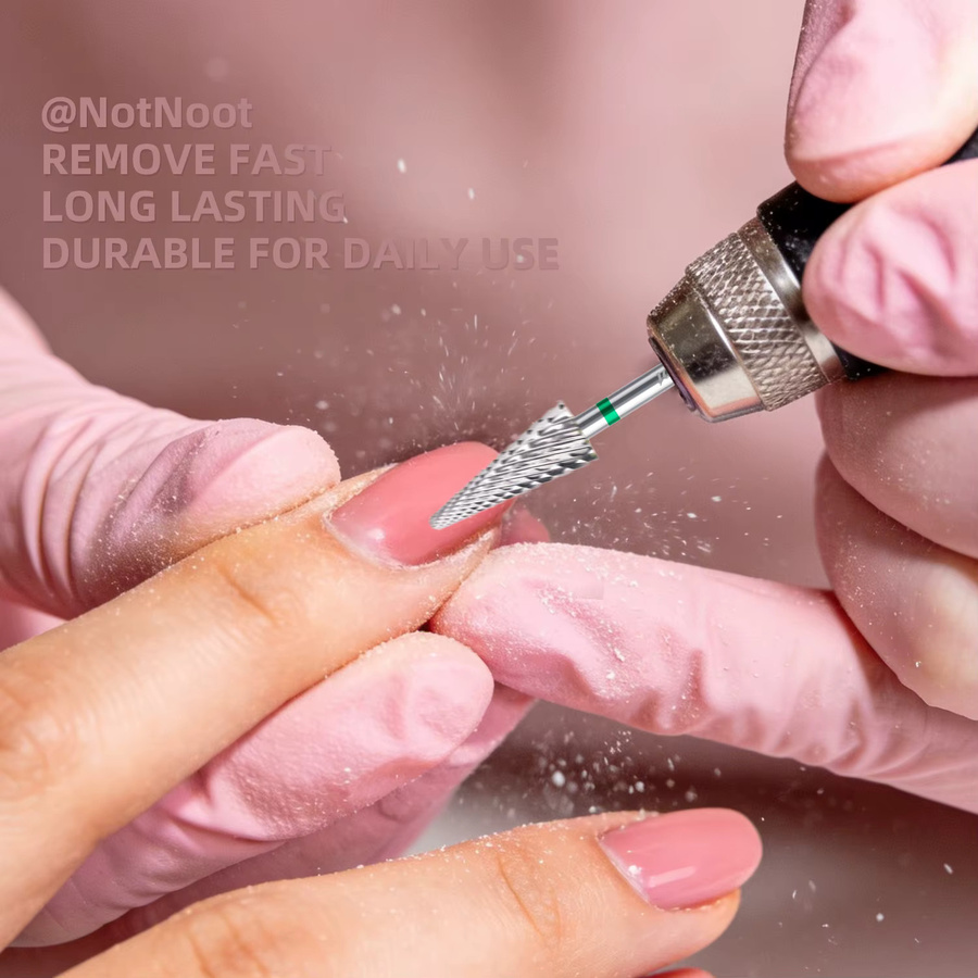 NotNoot Konischer Nagelbohrer 3/32" Kreuzschliff, Edelstahl-Konusfräser - Bild 2