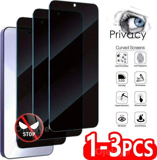 Anti-Spy Privatsphäre Displayschutzfolie aus gehärtetem Glas für Samsung Galaxy A25 5G, A24, A23, A22, A21S, A73, A72, A71, A70, A06, A05, A05S, A20S, A21 - Bild 1
