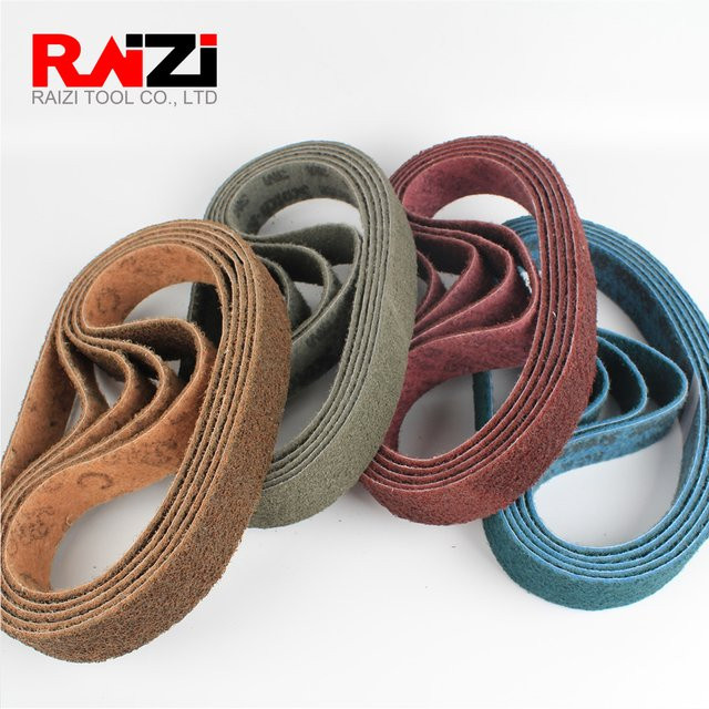 Raizi Vlies-Schleifband aus Nylon für Edelstahl-Schleifer und Polierer, Körnung P150-600, Breite: 40 mm, Länge: 760 mm - Bild 1