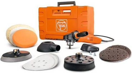 Fein WPO 14-15 E Marine Exzenterpoliermaschine mit Polierset und Zubehör, Orange, 1200W, 230V, Durchmesser: 230 mm - Bild 1