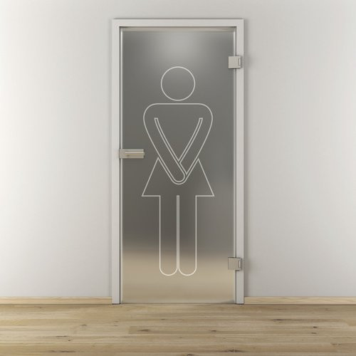 NOVADOORS Glasdrehtür NOVA 628, modern, matt-transparent, B: 83,4 cm, H: 197,2 cm, T: 33,1 cm - Bild 1