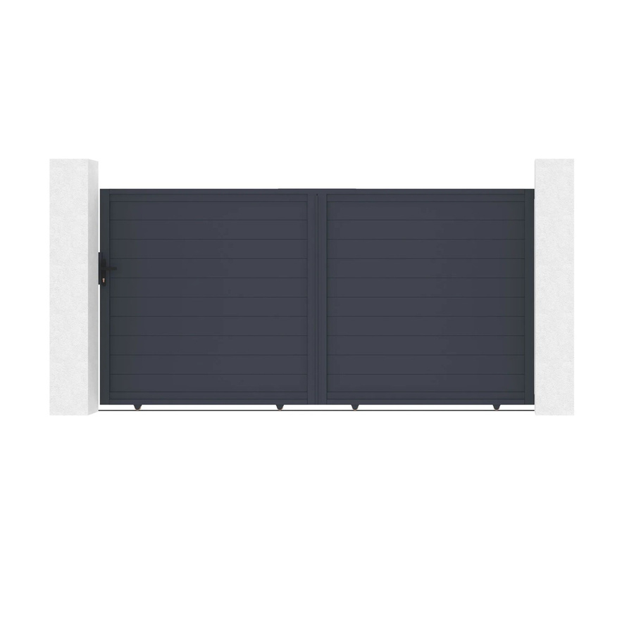 Casanoov Elektrisches Schiebetor Eiger aus Aluminium mit Schiebetorantrieb Ranger C300, Farbe: Anthrazit/Grau, B: 350 cm, H: 180 cm - Bild 2