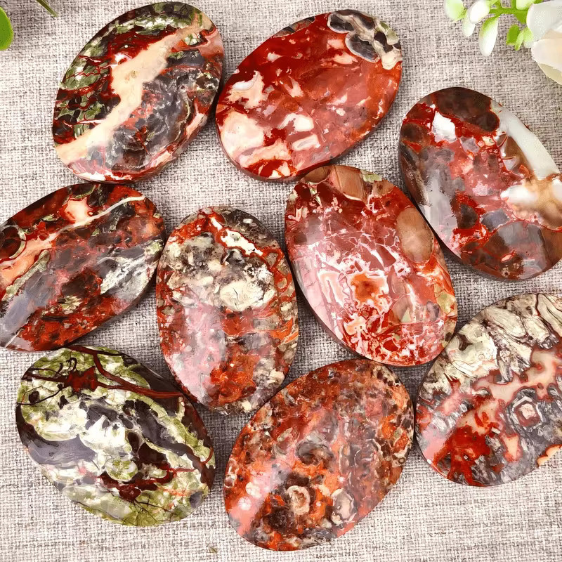 CrystalHola Geld-Achat Handstein in Goldbraun, polierter ovaler Kristallstein zur Dekoration - Bild 4