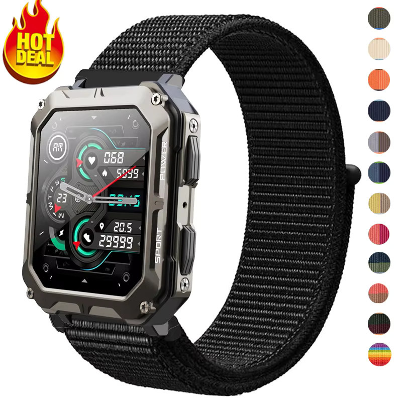 VATMENS Smartwatch Armband, Nylon Sport Loop, 22mm, Unisex - Bild 4
