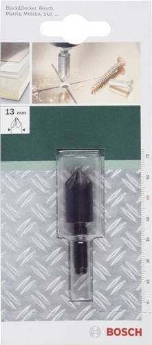 Bosch Kegelsenker aus Werkzeugstahl mit 13 mm Durchmesser und 1/4 (6,3 mm) Aufnahme in Schwarz - Bild 1