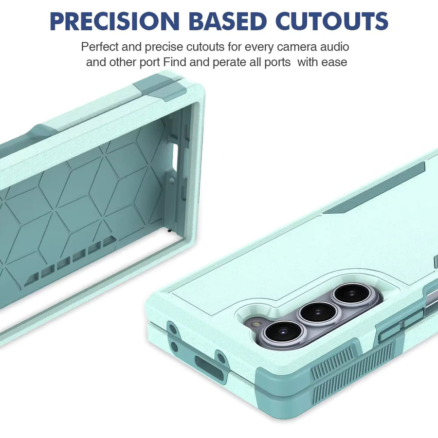 Robuste 2-in-1 Hybrid-Schutzhülle im Militär-Design für Samsung Galaxy Z Fold 7 6 5 4 in Purple - Bild 3
