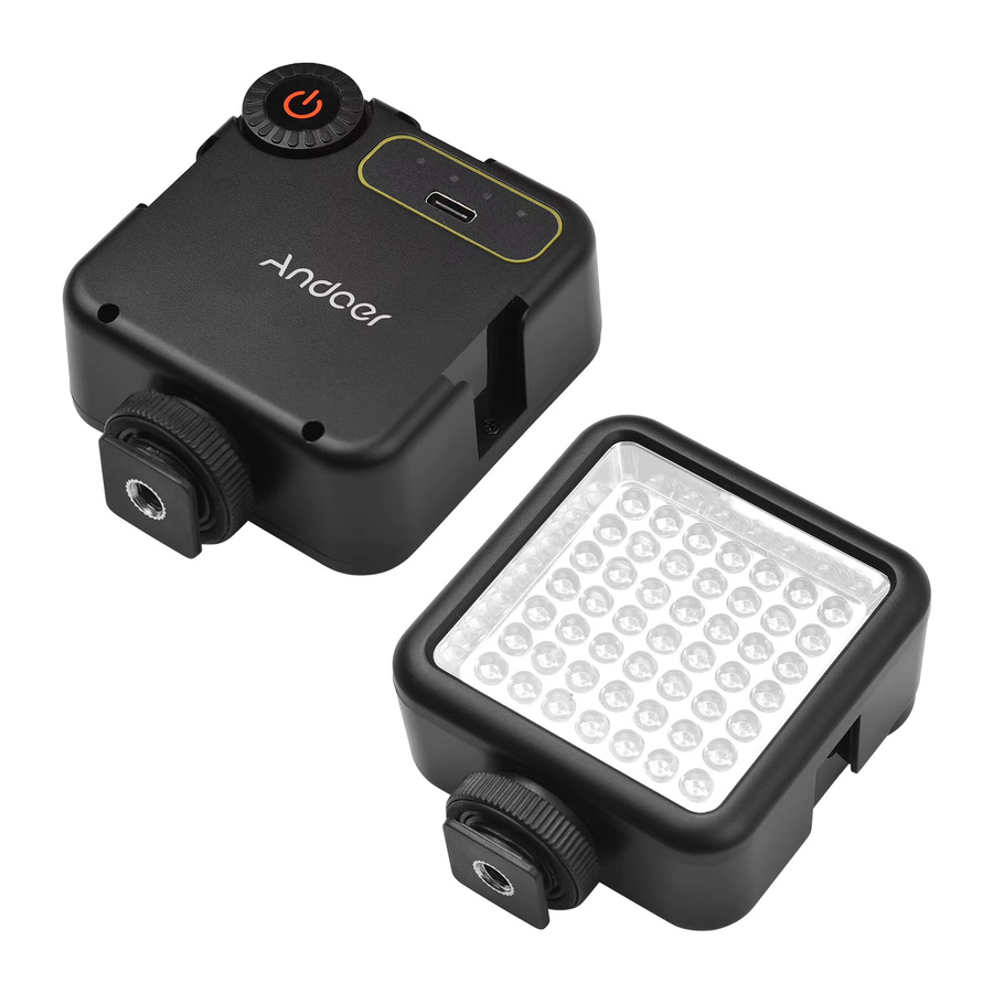 Andoer IR49S Mini IR-Nachtlicht Infrarot-Fotolicht für Videokameras und Camcorder in Schwarz mit eingebautem wiederaufladbarem Akku - Bild 4