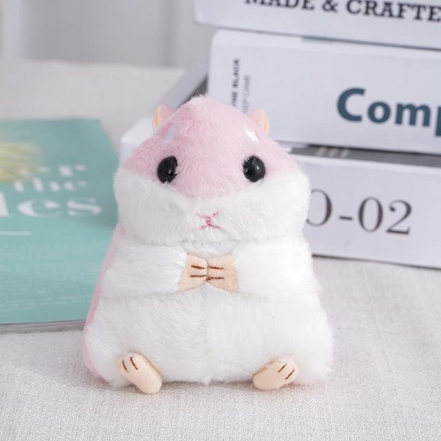 Schlüsselanhänger Hamsterpuppe Plüschtier, Kunstpelz, rosa, Damen, Mädchen - Bild 1