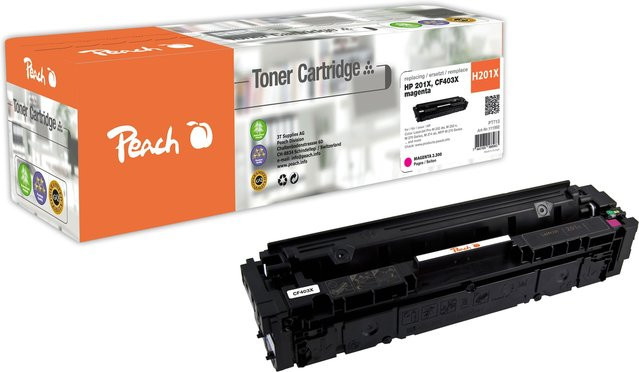 Peach HP 201 XM Toner XL (wiederaufbereitet) für HP Color LaserJet Pro MFP M 277 dw und HP Color LaserJet Pro M 252 dw, ersetzt CF403X - Bild 1